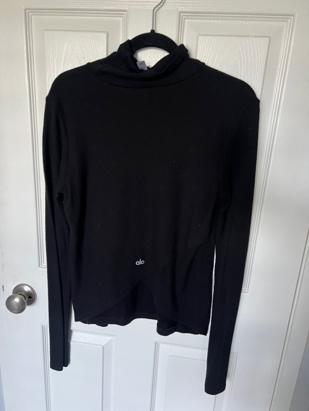 ALO Yoga Black Turtleneck Top w